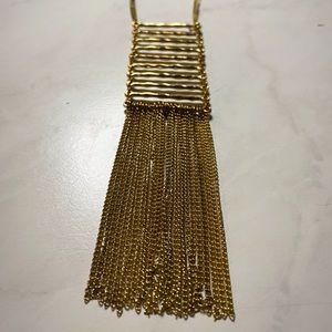 Long Gold Statement Necklace